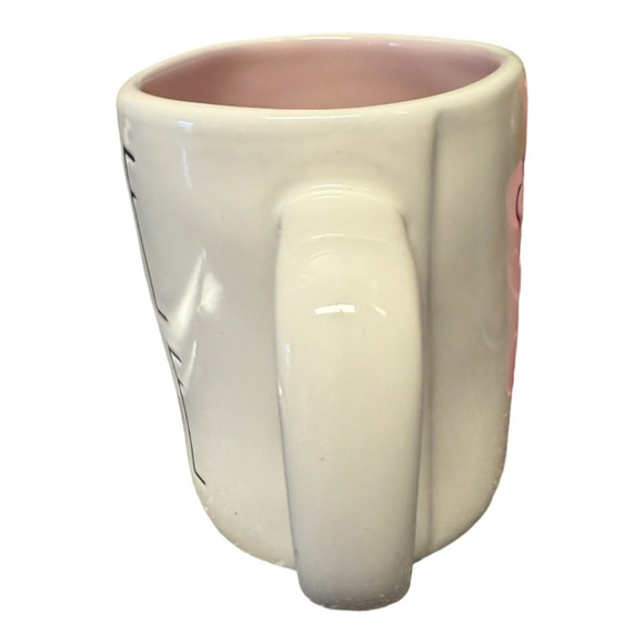 Rae Dunn Beauty & The Beast Belle's Road White Mug Pink Coffee Mug - Picture 2 of 6